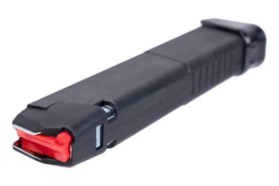 Global Ordnance Glock Type 33 Round 9mm Magazine has a hardened steel follower